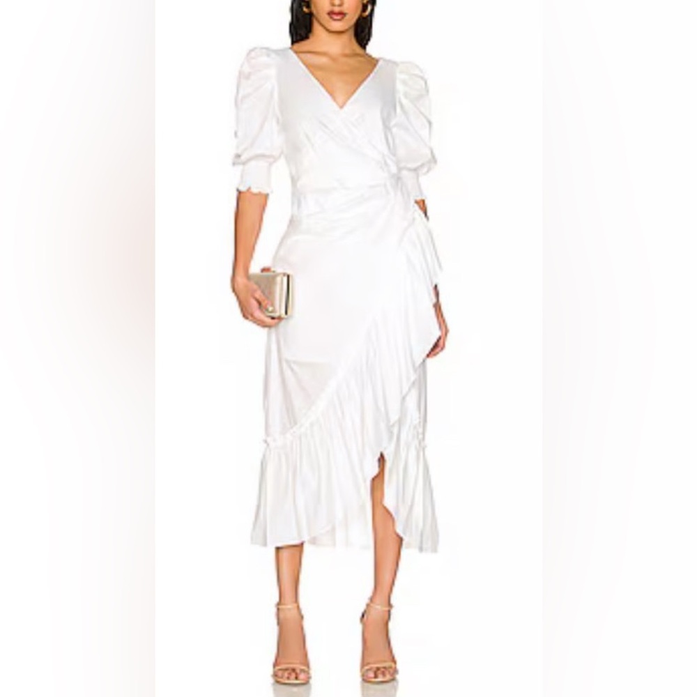 Cinq à Sept White Asymmetrical Dress